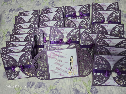 💌 Elegant Laser-Cut Wedding Invitations – Fully Personalized 💌