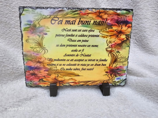 🌸 Personalized Stone Plaque – A Unique Keepsake Gift 🌸
