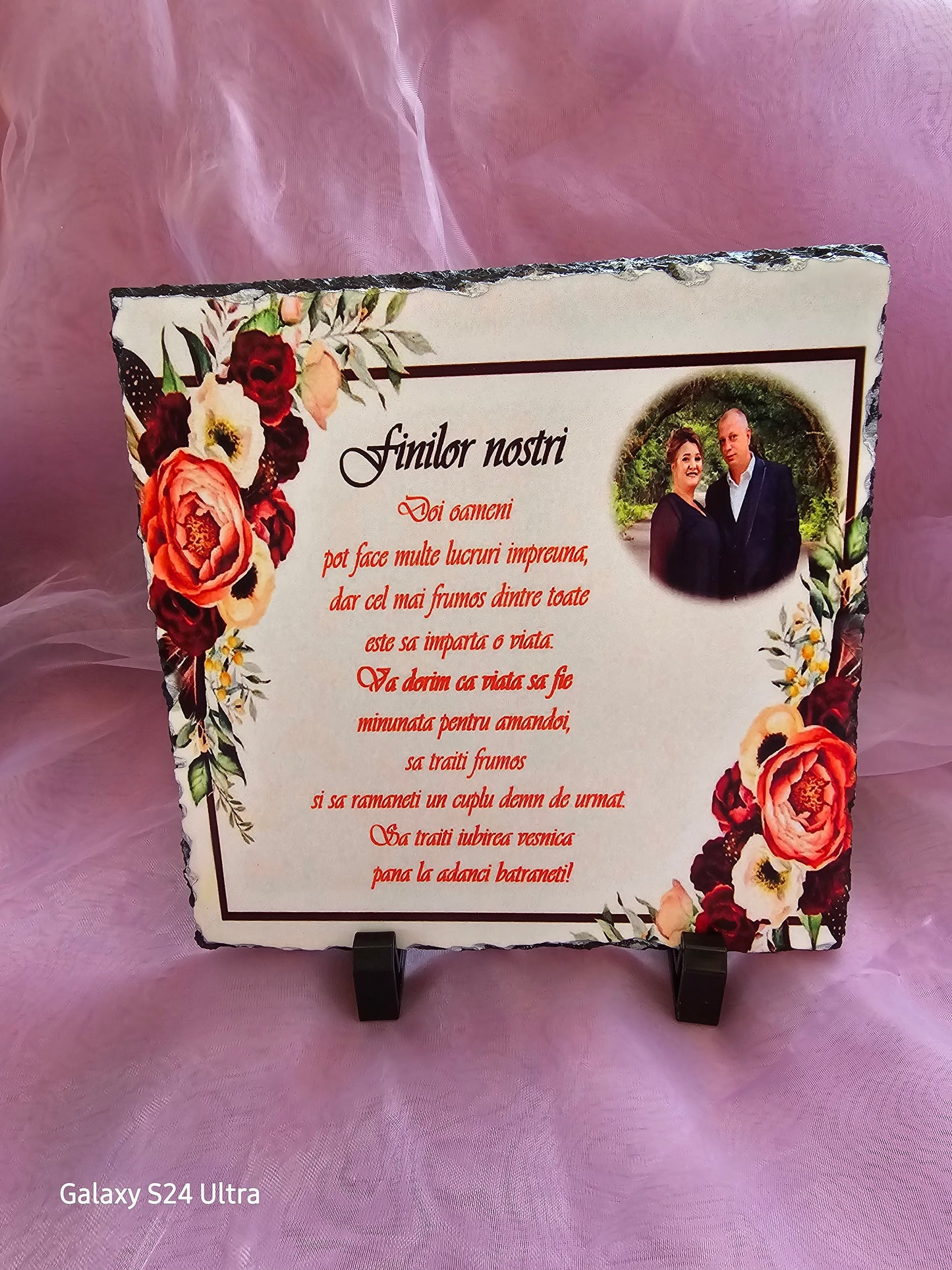 🌸 Personalized Stone Plaque – A Unique Keepsake Gift 🌸