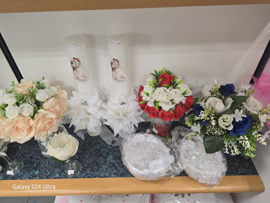 💒 Wedding Ceremony Decoration Sets – Candles, Bouquets & Accessories 💒