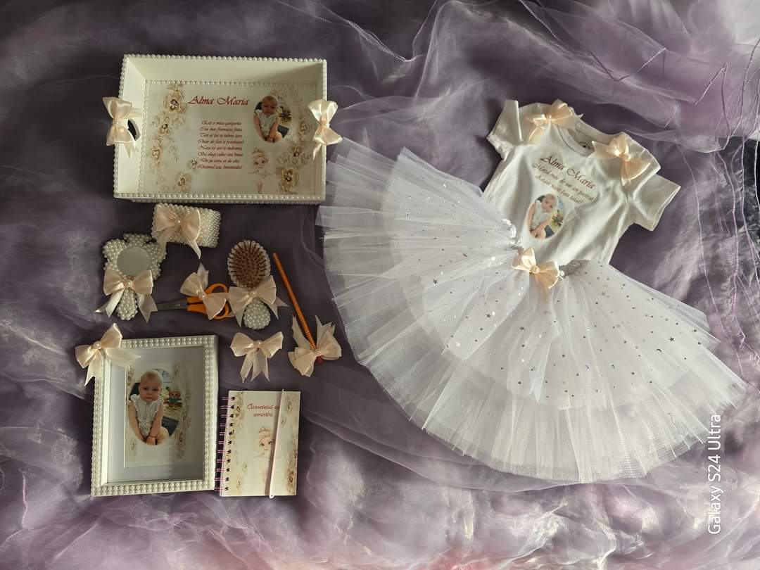 💖 Personalized Baby First Year Ceremony Set – Complete Outfit & Keepsake Accessories 💖
