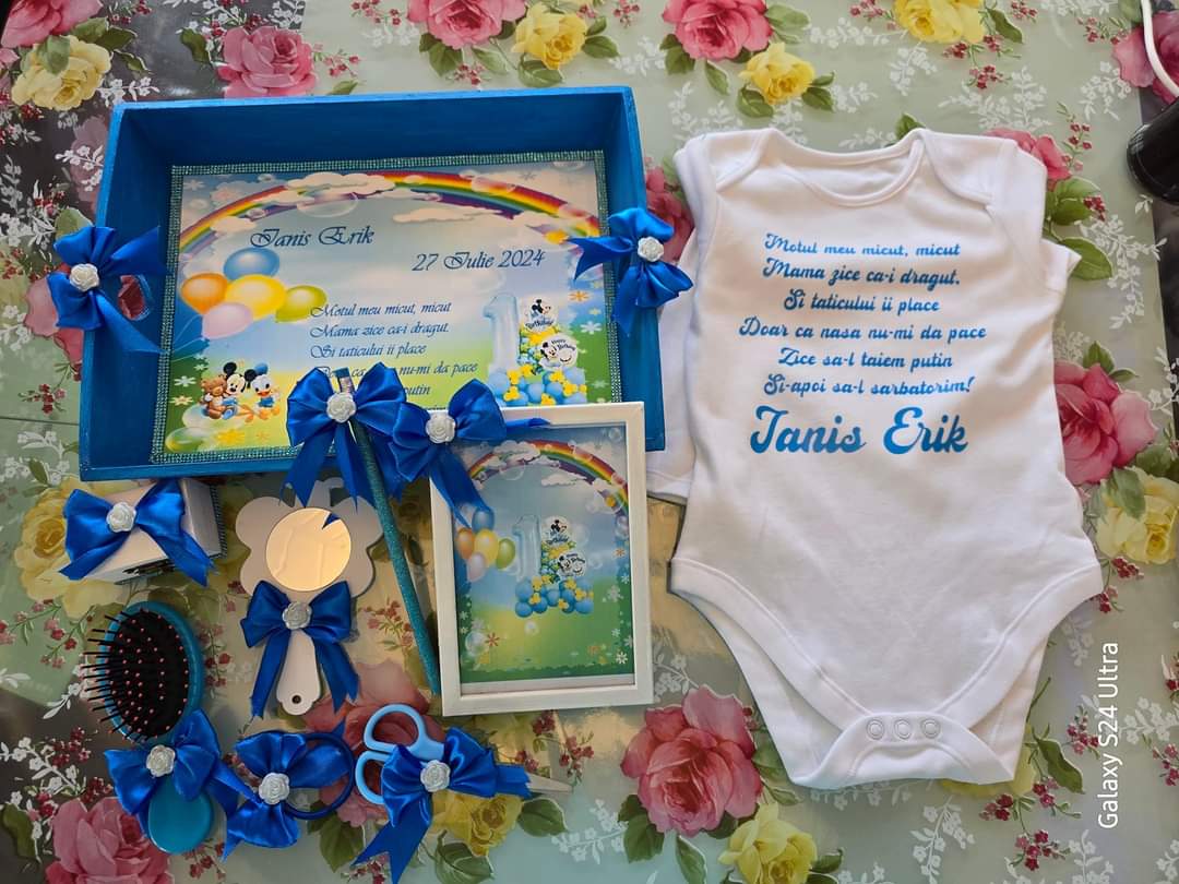 💖 Personalized Baby First Year Ceremony Set – Complete Outfit & Keepsake Accessories 💖