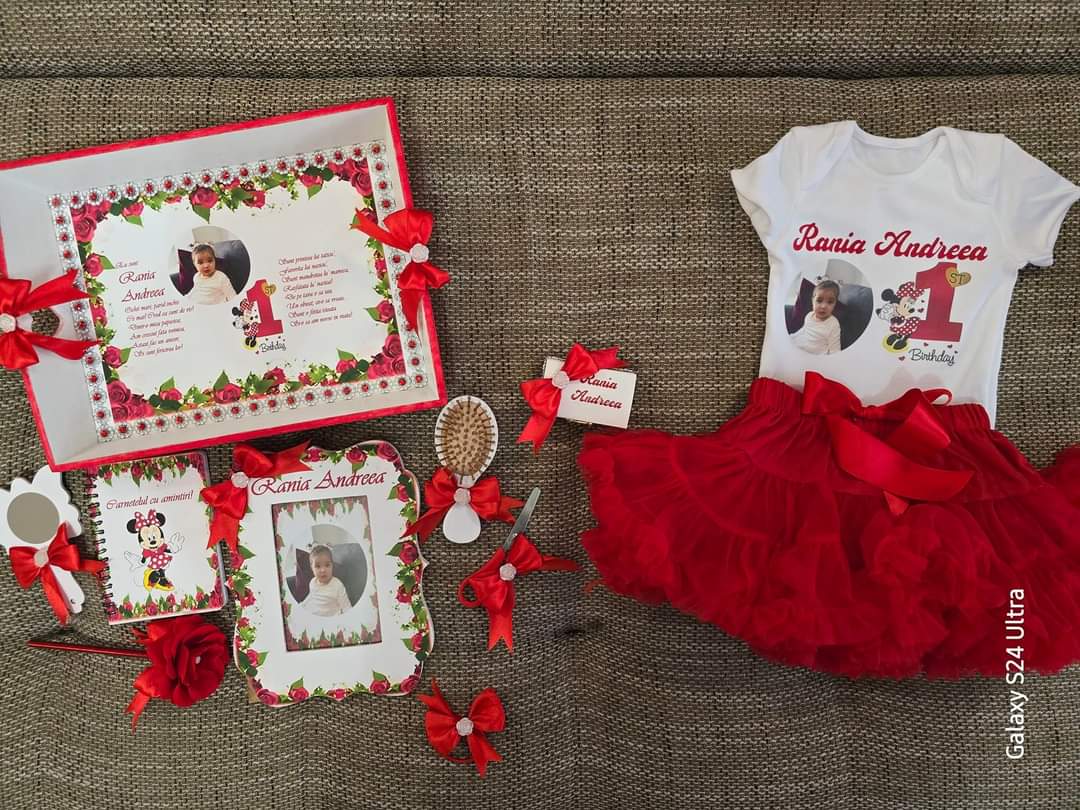 💖 Personalized Baby First Year Ceremony Set – Complete Outfit & Keepsake Accessories 💖