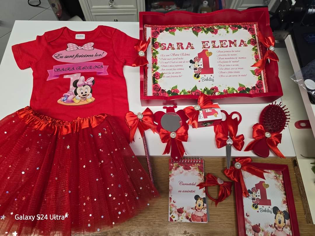 💖 Personalized Baby First Year Ceremony Set – Complete Outfit & Keepsake Accessories 💖