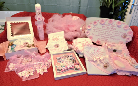 Personalized Baby Christening Set – Candle, Clothes & Keepsakes