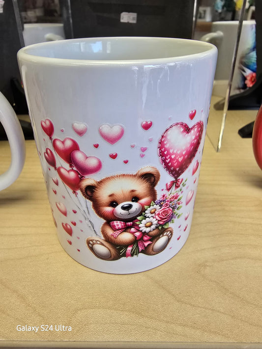 Ceramic Gift Mugs – Cute Bear, Floral & Happy Birthday Designs | Coffee, Tea & Hot Drinks Cup | Perfect Gift for All Occasions made to order