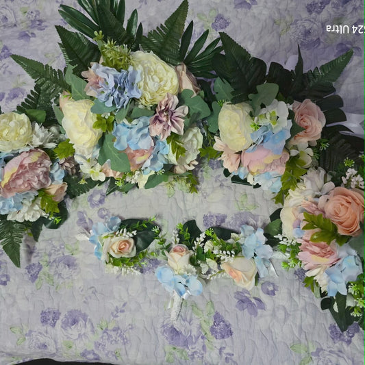 🌸 Pastel Artificial Floral Set – Customisable Colours 🌸